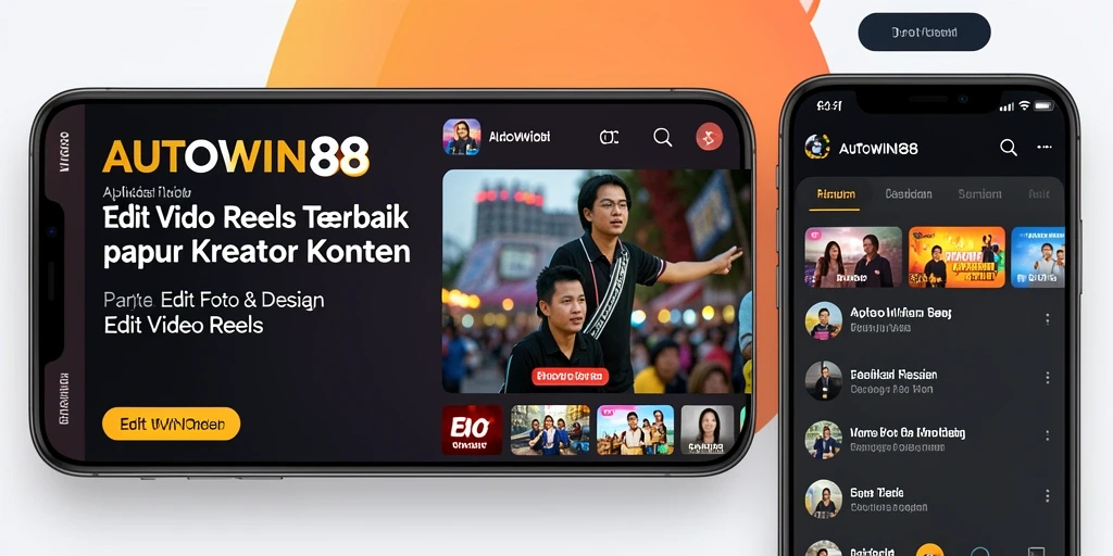 Antarmuka pengguna AUTOWIN88 untuk Edit Video Reels yang intuitif.
