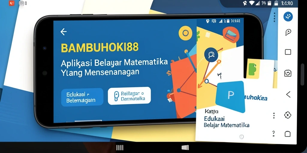 Antarmuka aplikasi BAMBUHOKI88 yang menarik untuk Belajar Matematika.