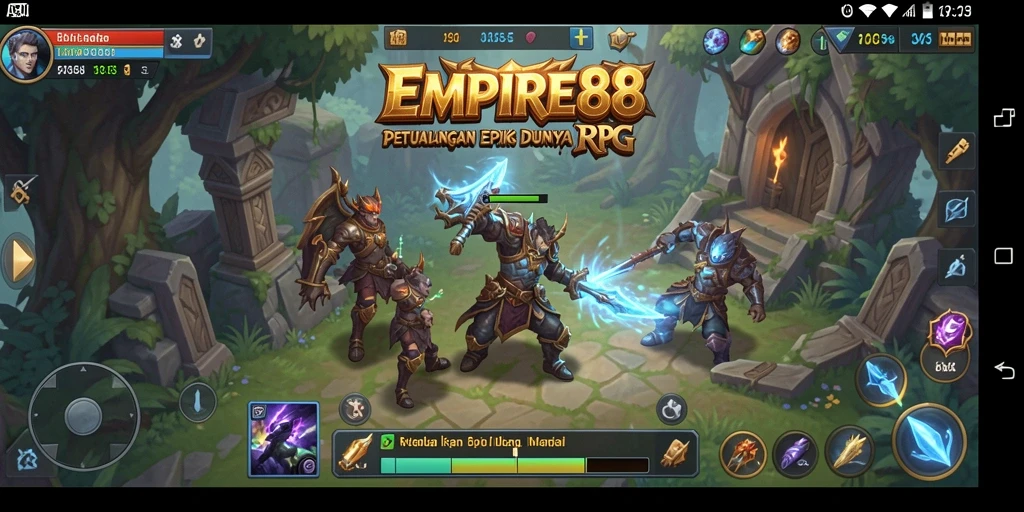 Antarmuka permainan EMPIRE88 yang menarik dan interaktif.