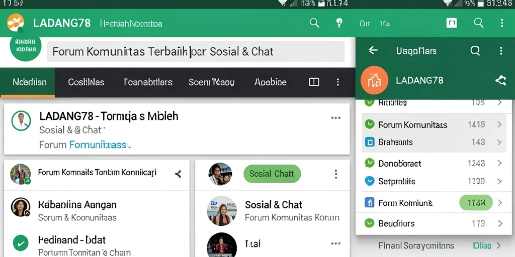 Screenshot antarmuka pengguna LADANG78 dalam forum komunitas.