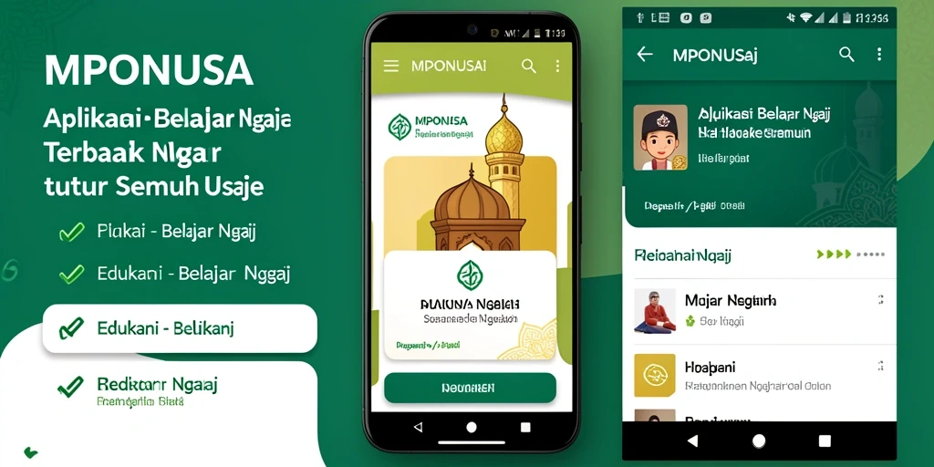 Tampilan antarmuka MPONUSA yang sederhana dan penggunaannya yang intuitif.