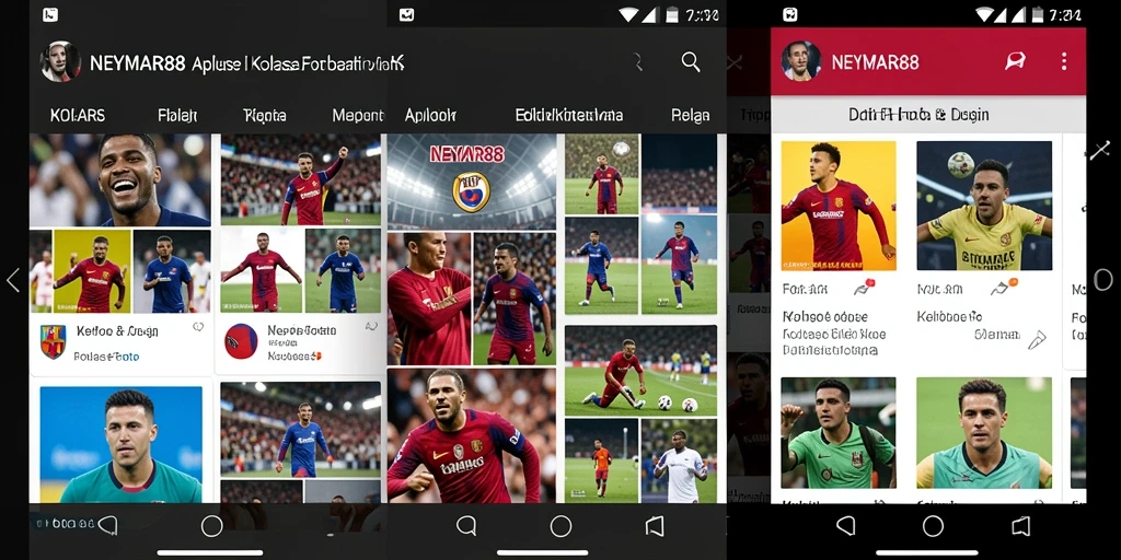 Tampilan antarmuka NEYMAR88 dengan fitur kolase foto yang menarik.
