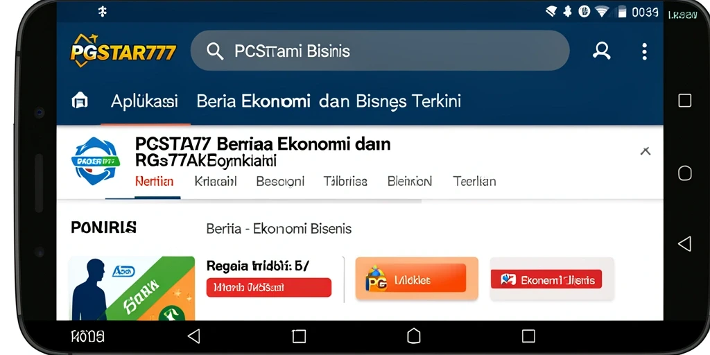 Antarmuka PGSTAR777 yang menarik dengan informasi bisnis terkini.