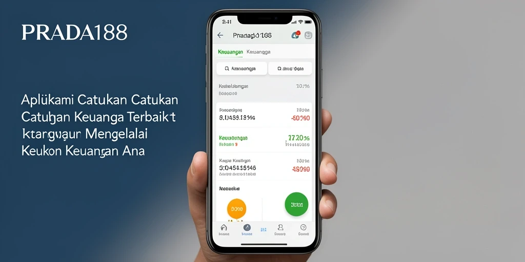 Tangkapan layar antarmuka PRADA188 dengan pilihan kategori keuangan.