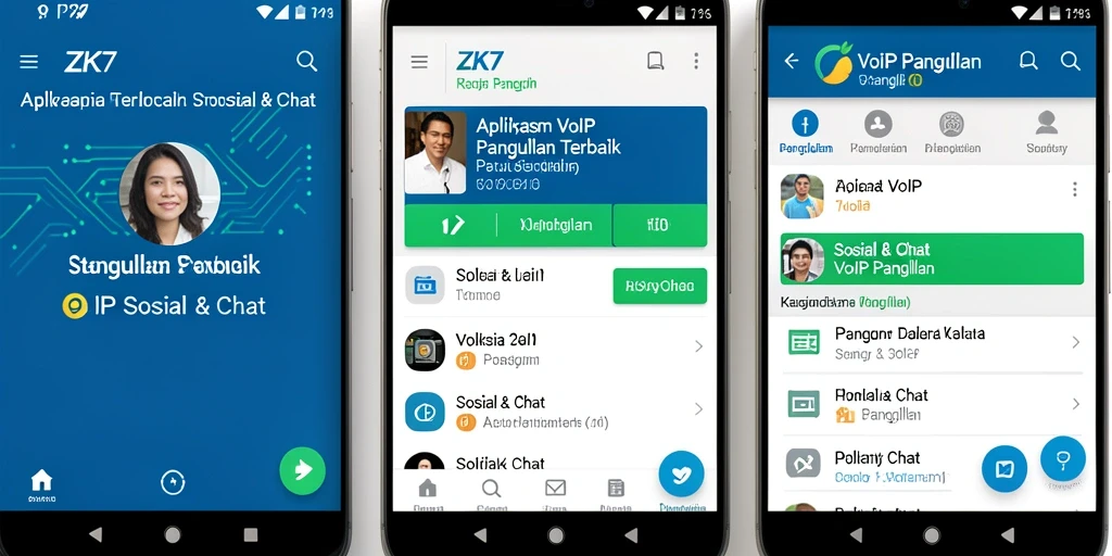 Tampilan antarmuka ZK7 yang menarik dan fungsional untuk VoIP Panggilan.