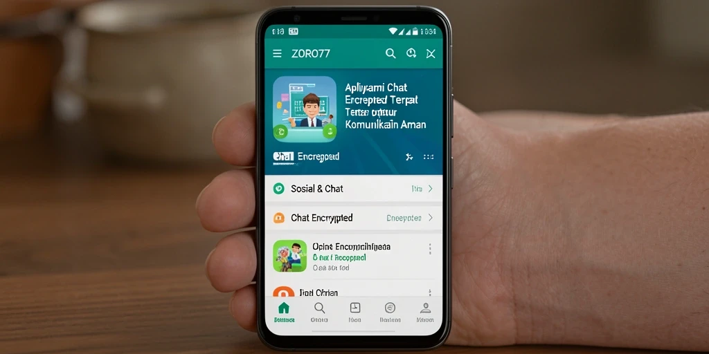 Antarmuka ZORO77 yang sederhana dan fungsional untuk Chat Encrypted.